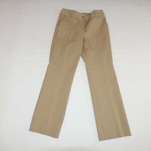 Talbots Tan Straight Leg Pants Crisp Cotton Blend